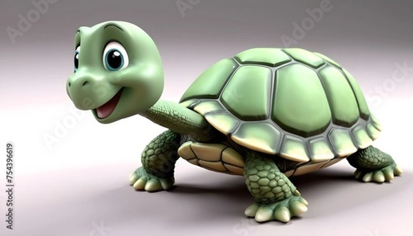 Obraz Cute and smiling turtle