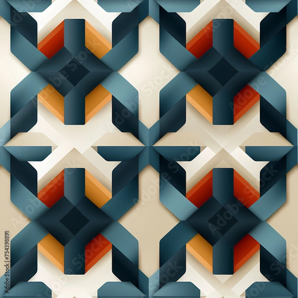 Obraz Contemporary Flat Design: Uniform Lighting Geometry