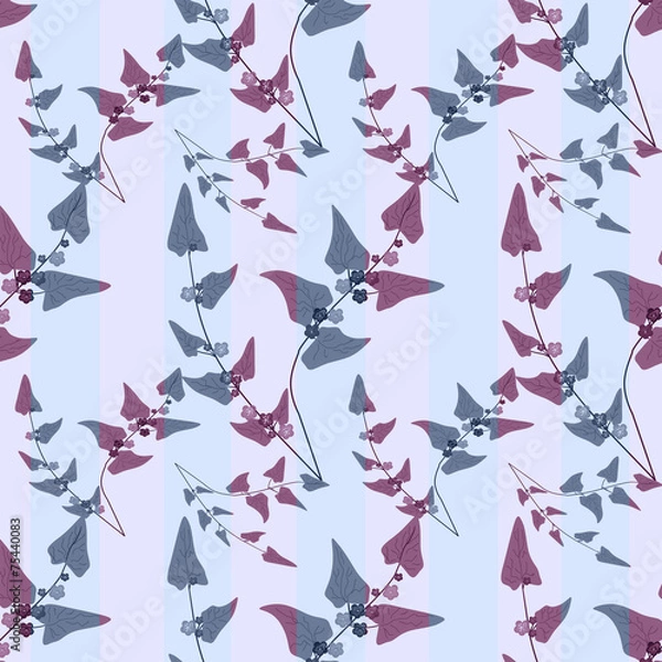 Fototapeta Floral leaves abstract seamless pattern texture background