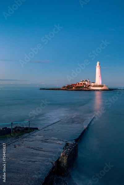 Fototapeta lighthouse at sunset