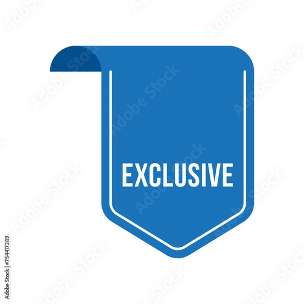 Obraz Blue Exclusive Ribbon Vector Design Template