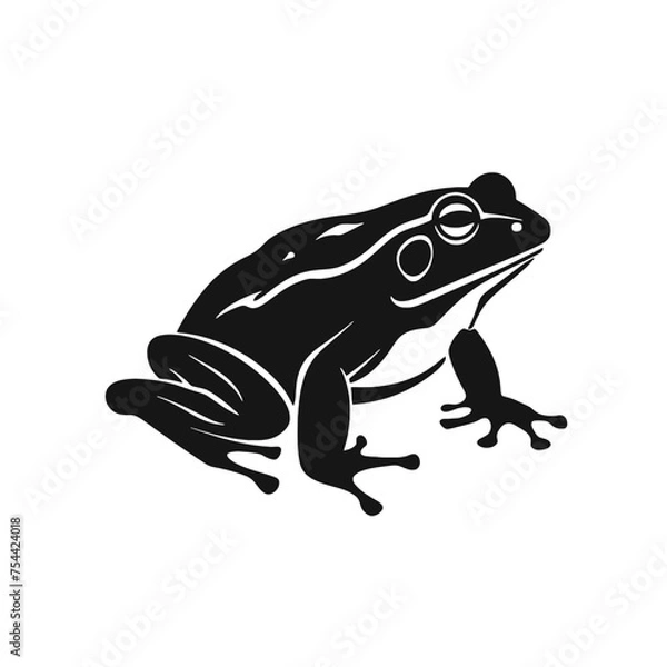 Obraz frog silhouette vector illustration