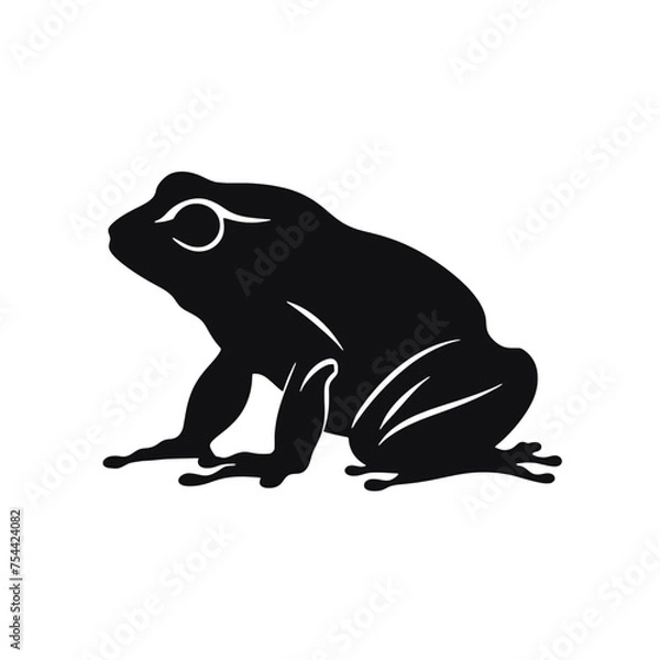 Fototapeta frog silhouette vector illustration