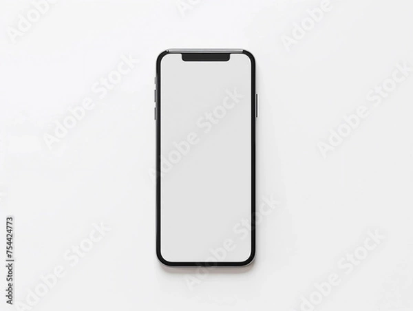 Fototapeta Top View of Smartphone with Blank Screen