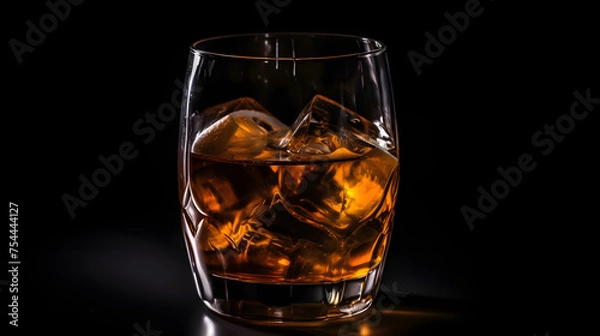 Fototapeta alcoholic drink on a black background