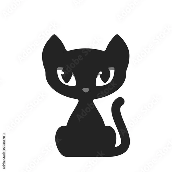 Obraz cartoon black cat