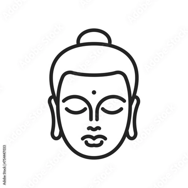 Obraz Outline Buddha Head