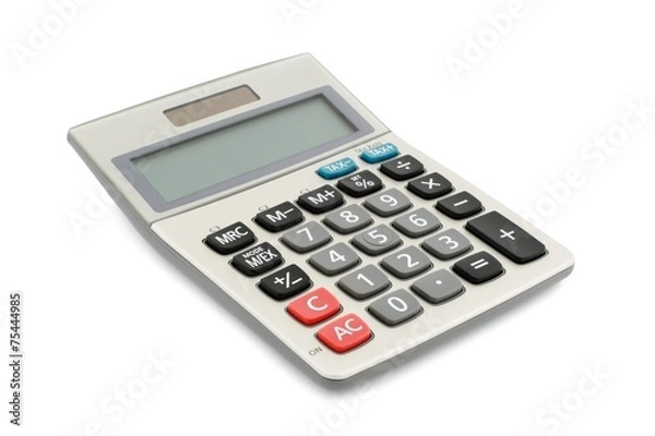 Obraz calculator isolated on white background