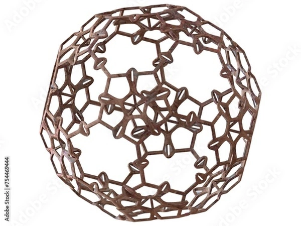 Fototapeta Wireframe Shape Sierpinski Buckyball 3D print model