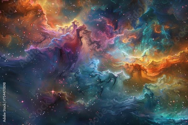 Fototapeta A cosmic tide sweeps across the canvas.