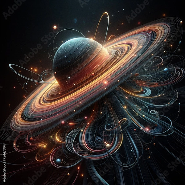 Obraz Saturnus 3D render