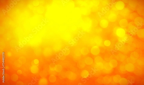 Fototapeta Yellow bokeh background for banner, poster, ad, celebrations, and various design works