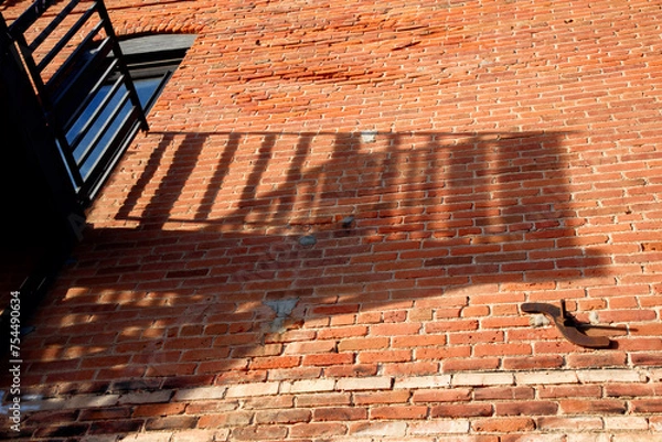 Fototapeta Fire escape shadow