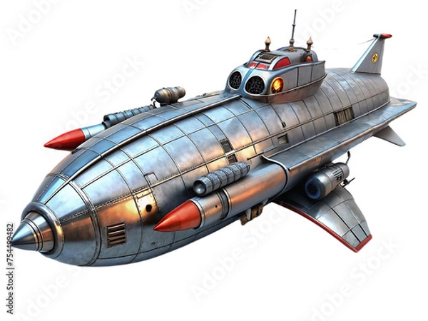 Fototapeta Thunderbird ship on transparent