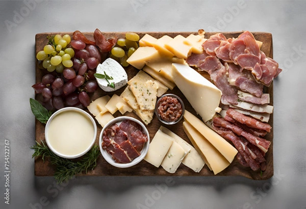 Obraz salami and cheese