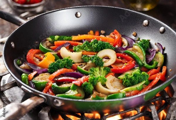 Obraz stir fried vegetables