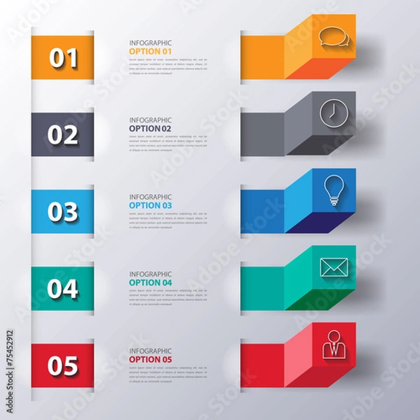 Fototapeta Modern business steps to success charts and graphs options banne