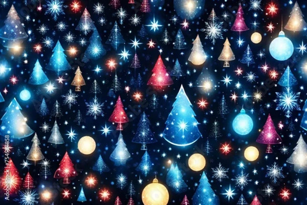 Fototapeta christmas tree lights