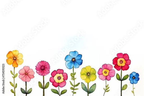 Fototapeta Simple Spring Flower Border