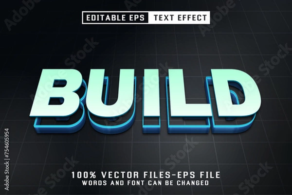 Obraz Build Editable Text Effect