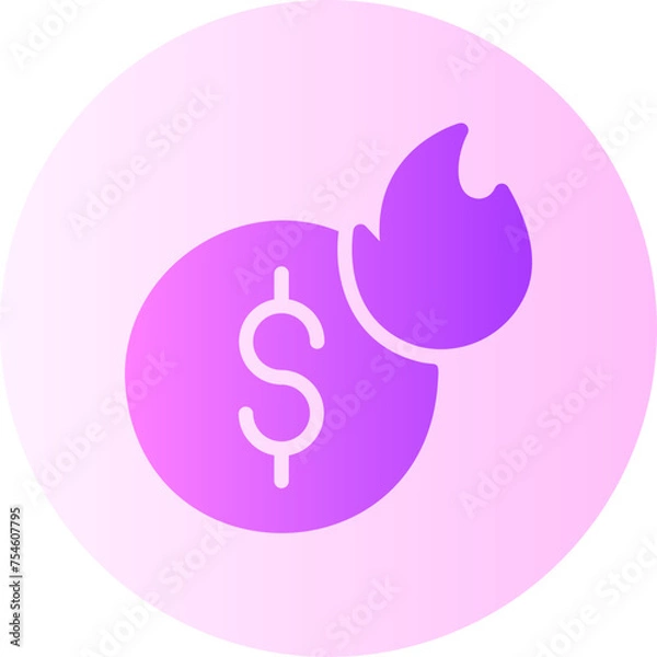 Fototapeta deflation gradient icon