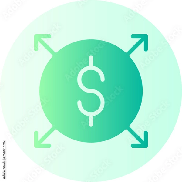 Fototapeta decentralization gradient icon