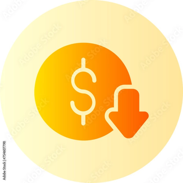 Fototapeta deficit gradient icon