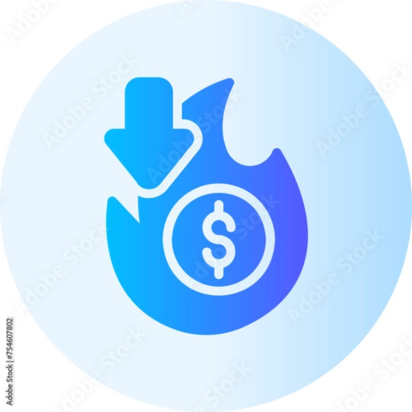 Fototapeta deflation gradient icon