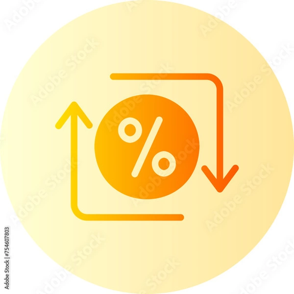 Obraz exchange rate gradient icon