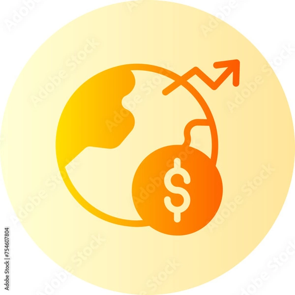 Fototapeta economic gradient icon