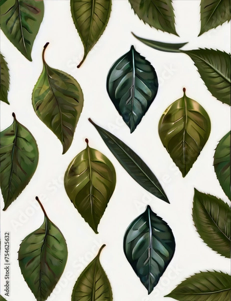 Fototapeta seamless pattern with leaves