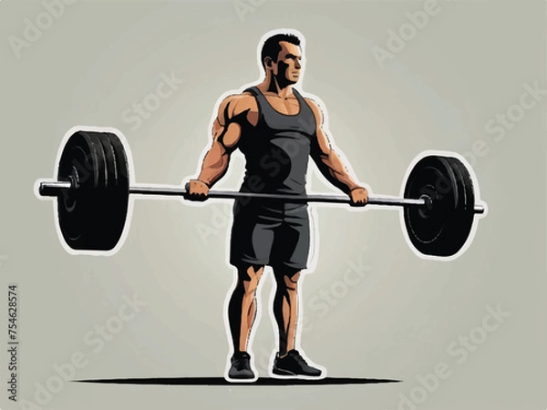 Obraz person lifting weights