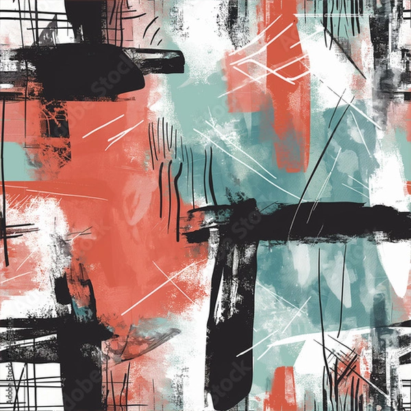 Obraz seamless abstract design. Generative AI.