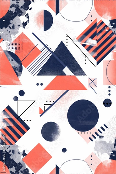 Obraz Seamless abstract design. Generative AI.