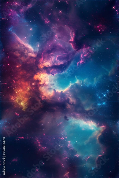 Obraz seamless nebula. Generative AI.