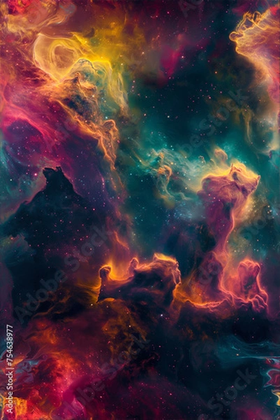 Obraz seamless nebula. Generative AI.