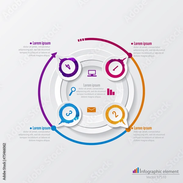Fototapeta Vector infographic template