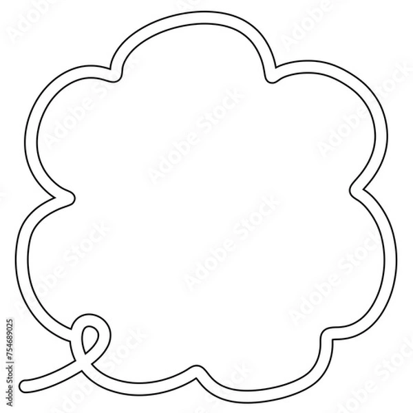 Fototapeta ふきだし　黒白　シンプル