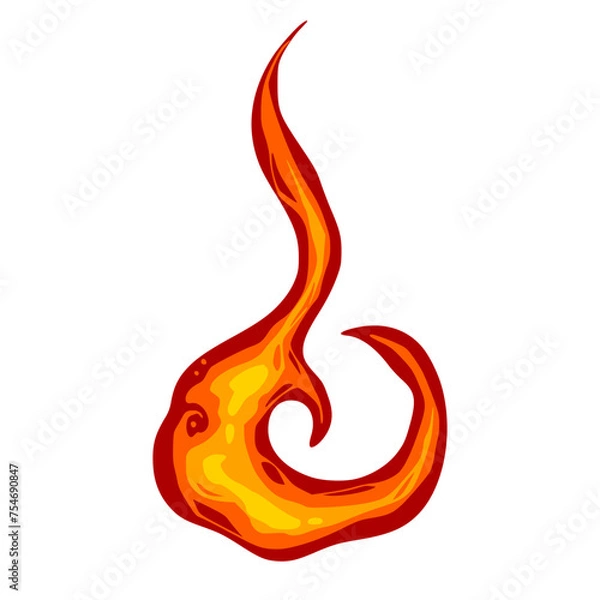 Fototapeta fire and flames element. Red Fire Vector