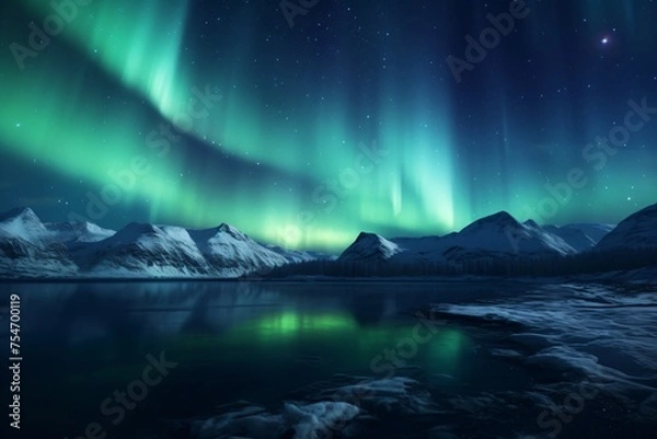 Obraz Aurora or northern lights