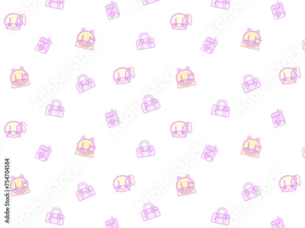 Obraz 4:3 平成スクールガールパターン⭐︎PNG