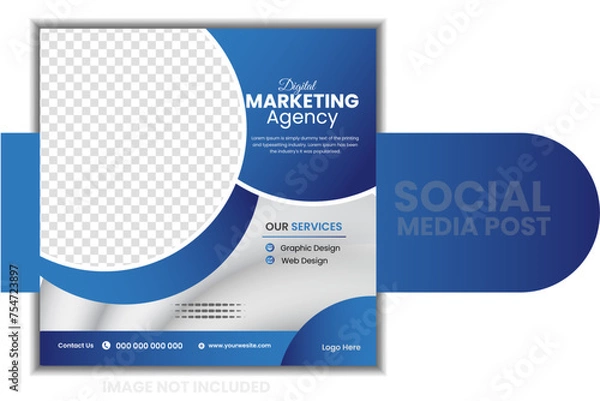 Obraz Social media post design template