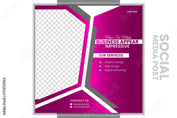 Obraz Social media post design template