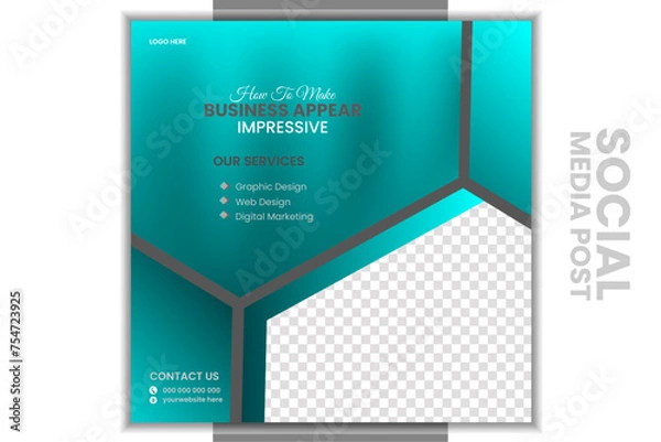 Obraz Social media post design template