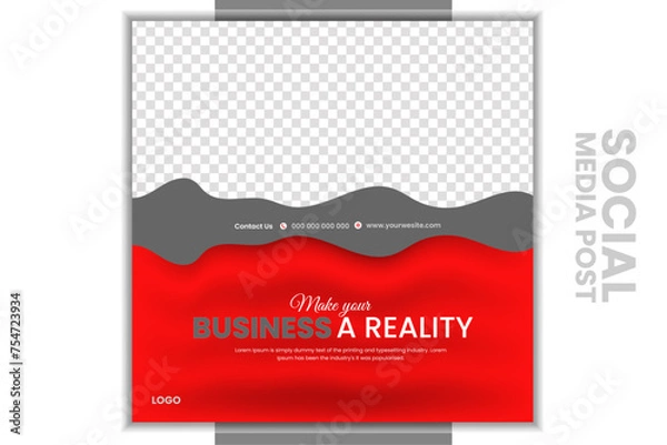 Obraz Social media post design template