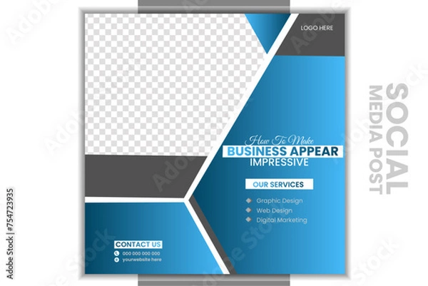 Obraz Social media post design template