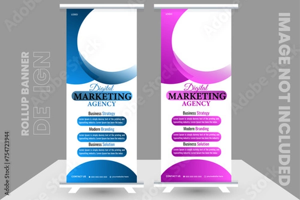 Obraz rollup banner Design Template.