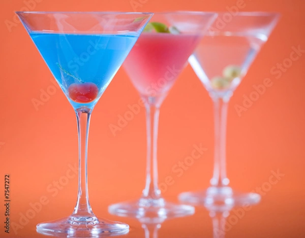 Fototapeta Color in martini glass