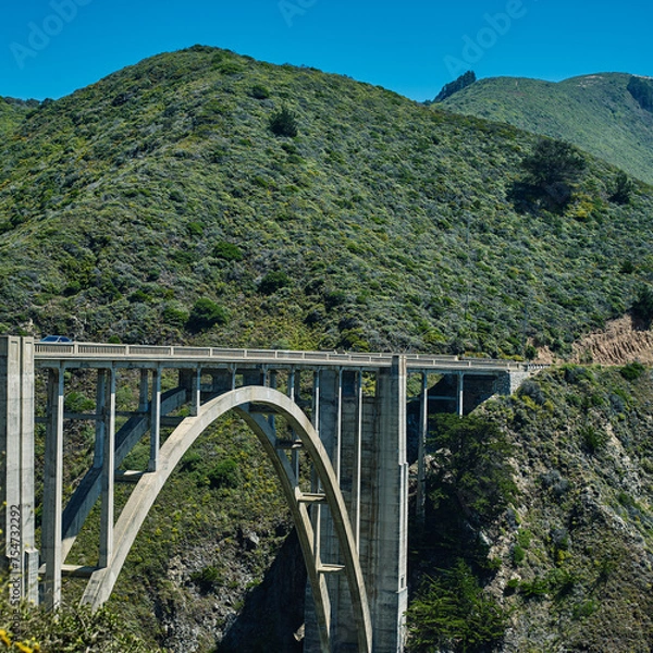Obraz bridge over mountain river
