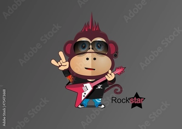 Obraz Rock maskotka małpa